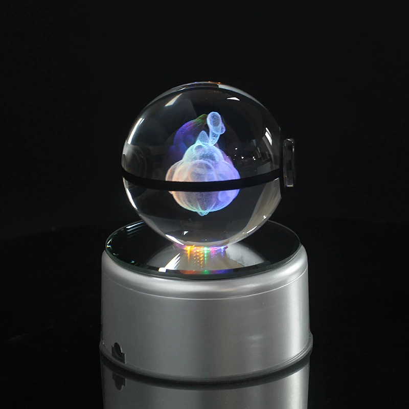 Хрустальный шар Мультфильм Pokemon Ball 50/80MM3D внутренняя резьба хрустальный шар оптовая продажа тыквенная эссенция