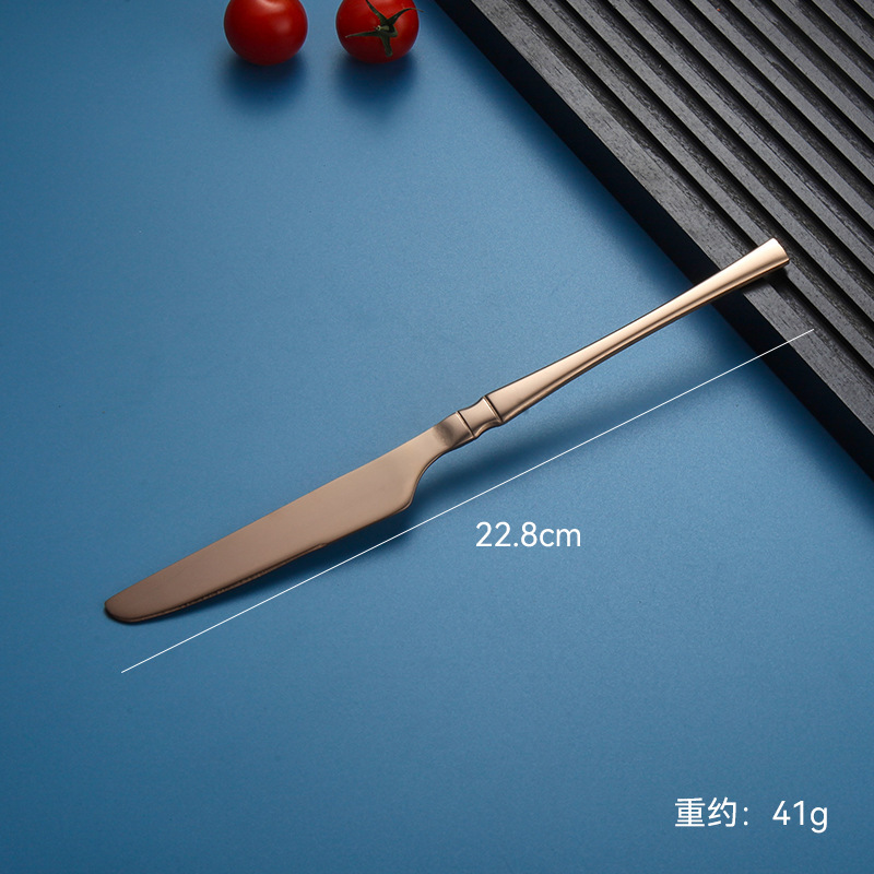 クロスボーダー小ウエストステンレス食器ホテル洋食ステーキナイフとフォークヨーロピアンメインテーブルナイフ、フォークとスプーン4ピースギフトボックス|undefined