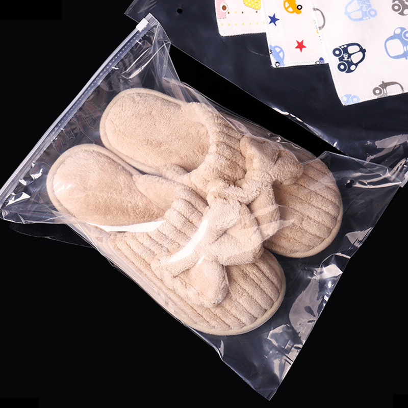 Bolsa transparente con cremallera de PE, camiseta, ropa, bolsa de embalaje de plástico, bolsa con cremallera esmerilada, almacenamiento de zapatos, bolsa ziplock al por mayor