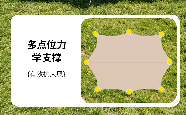 Vinyl Canopy Tent Outdoor Portable Large Camping Equipment Camping Picnic Sunshade Tent Rainproof Windproof