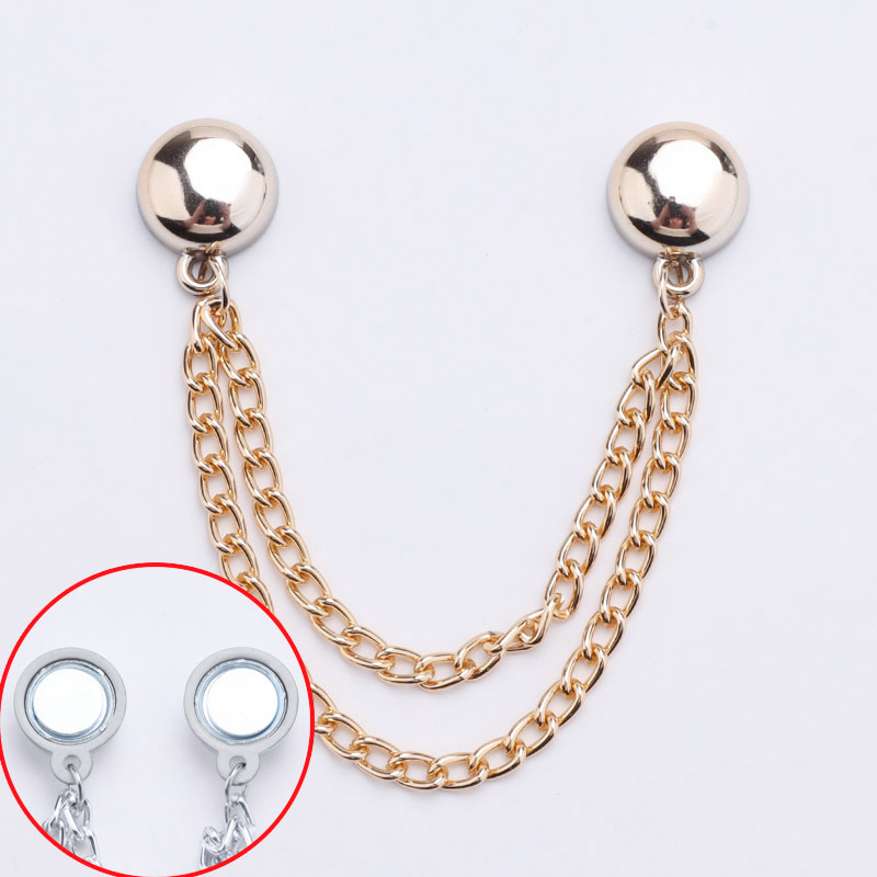 チェーンの磁気はズボンの足を引きずることを防ぎます。金属の磁気は袖口を固定します。