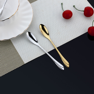 Stainless Steel Coffee Spoon, Dessert Spoon, Ice Cream Spoon, Medicine Powder Spoon, 13cm Teaspoons, Household Coffee Stirring Spoon