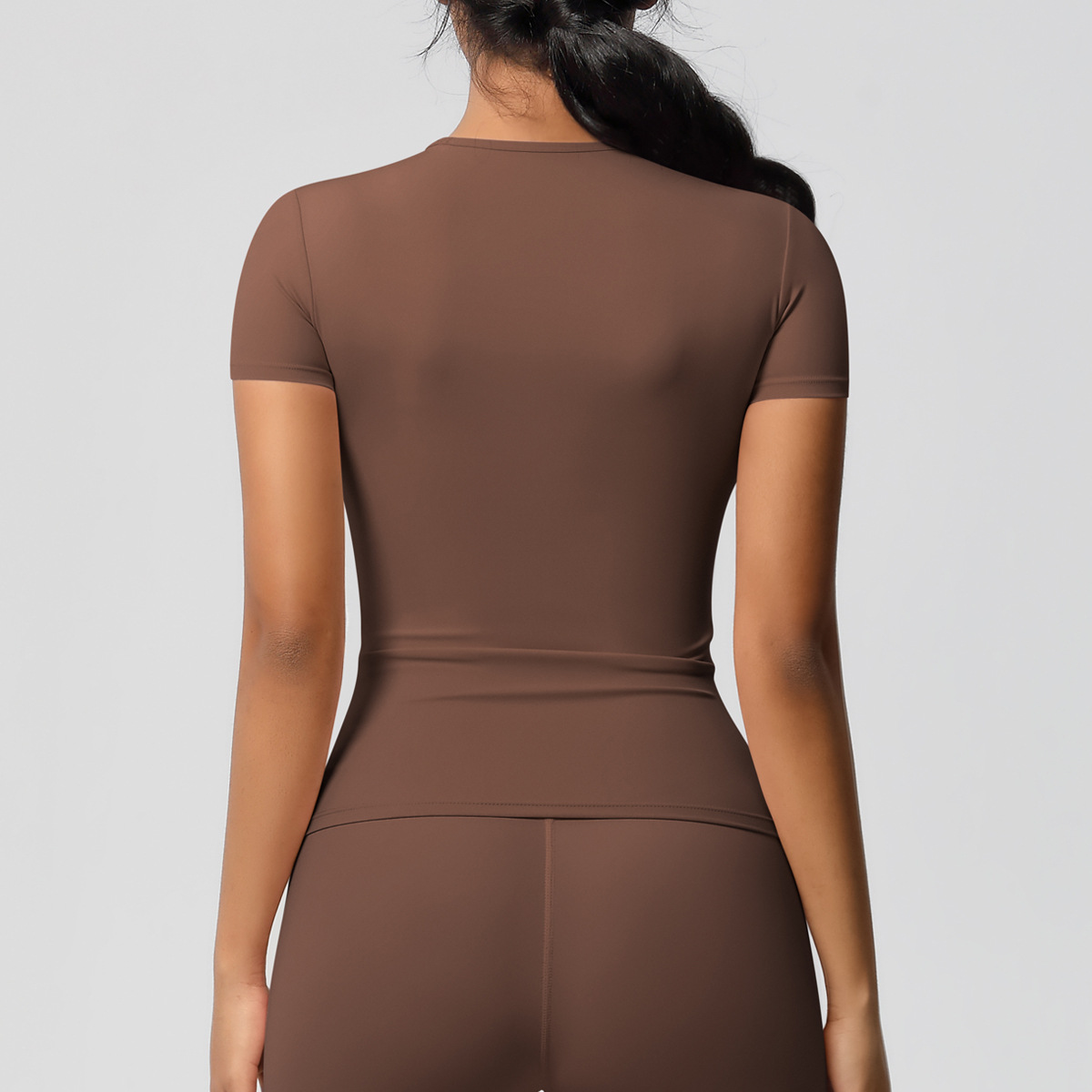 95g Weight Short Sleeve Sleeve Length Nylon, Spandex Fabric Type Regular Top Length T-shirt Tops Type Fitness, Yoga, Running Occasion Round Neck Neckline Solid Color Pattern Sport Style Style S, XL Size Sport Style Solid Color Nylon Spandex Round Neck Active Tops T-shirt 4