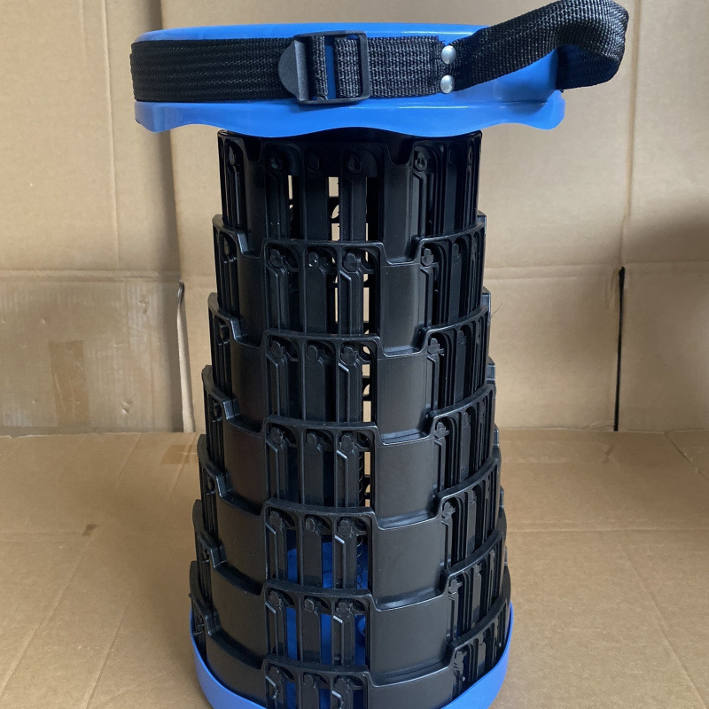 강력한 내하중을 갖춘 두꺼운 파란색 텔레스코픽 스툴 400kg