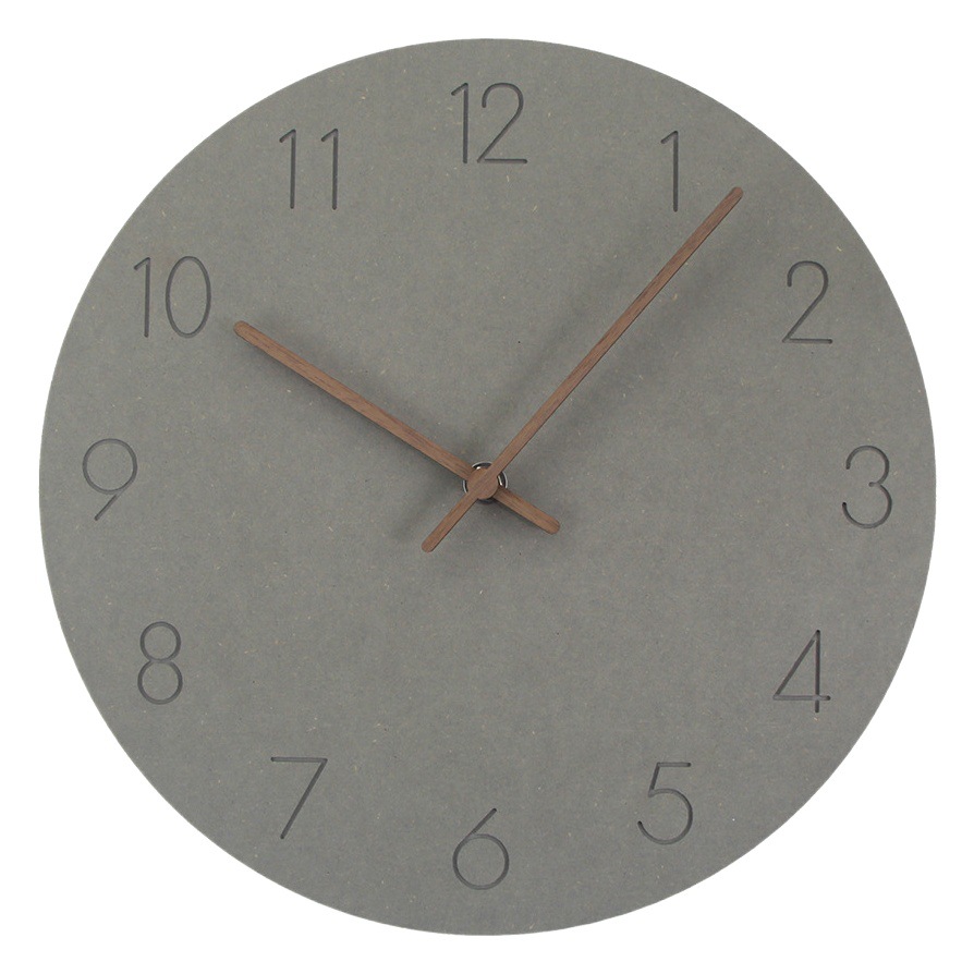 Reloj de estilo europeo del norte español extremadamente simple reloj de pared de madera reloj de madera sala de estar creativa reloj mudo Reloj de pared