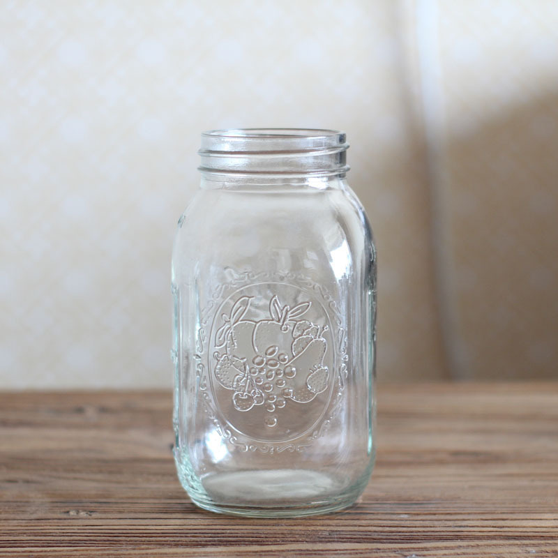 Tarro Mason de vidrio ancho 32 oz personalizado para Amazon, con tapa hermética, ideal para ensaladas, mermeladas o conservas