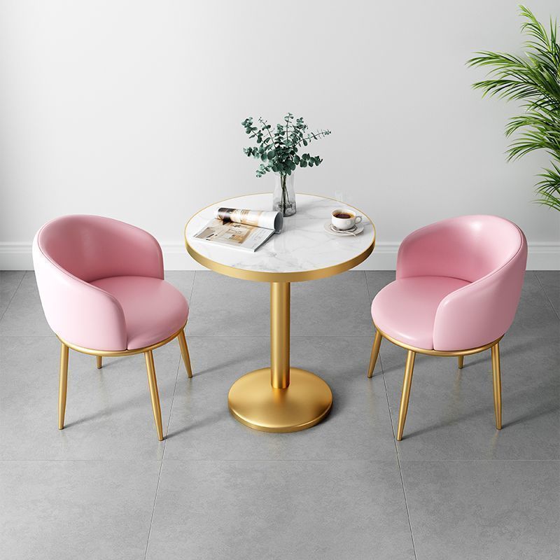 Nordic Negotiation Table and Chair Combination Milk Tea Shop Beauty Salon Reception Leisure Balcony Small Round Table Home Light Luxury Style Dining Table