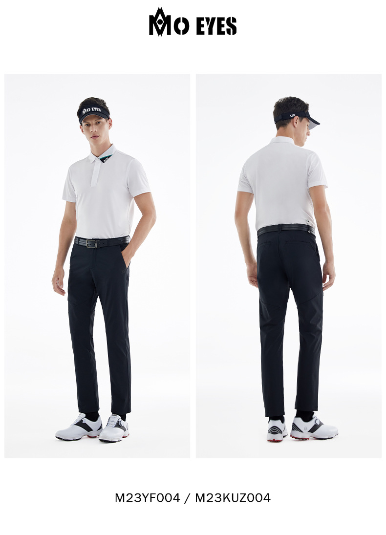 Áo phông thể thao nam ngắn tay chơi golf MMO EYES, chất liệu co giãn cao thoáng khí — M23YF002-Áo màu xanh lá cây, M23YF005-Áo màu xám, M23YF004-Áo màu đen, M23YF005-Áo màu trắng chi tiết 10