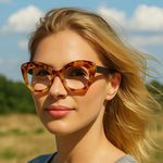 跨境欧美时尚新款大框防蓝光眼镜架个性百搭简约平光镜女士眼镜框