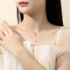 Advanced necklace, sweater, 925 sample silver, high-quality style, Japanese and Korean