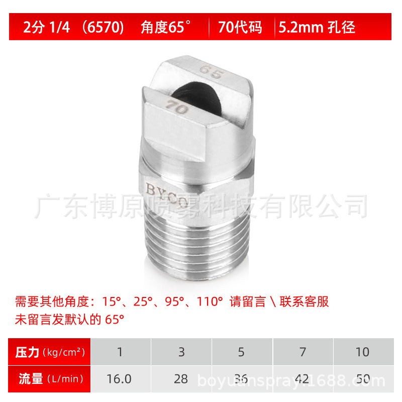 2 포인트 1/4(6570)65 도 70 코드 5.2mm 구멍