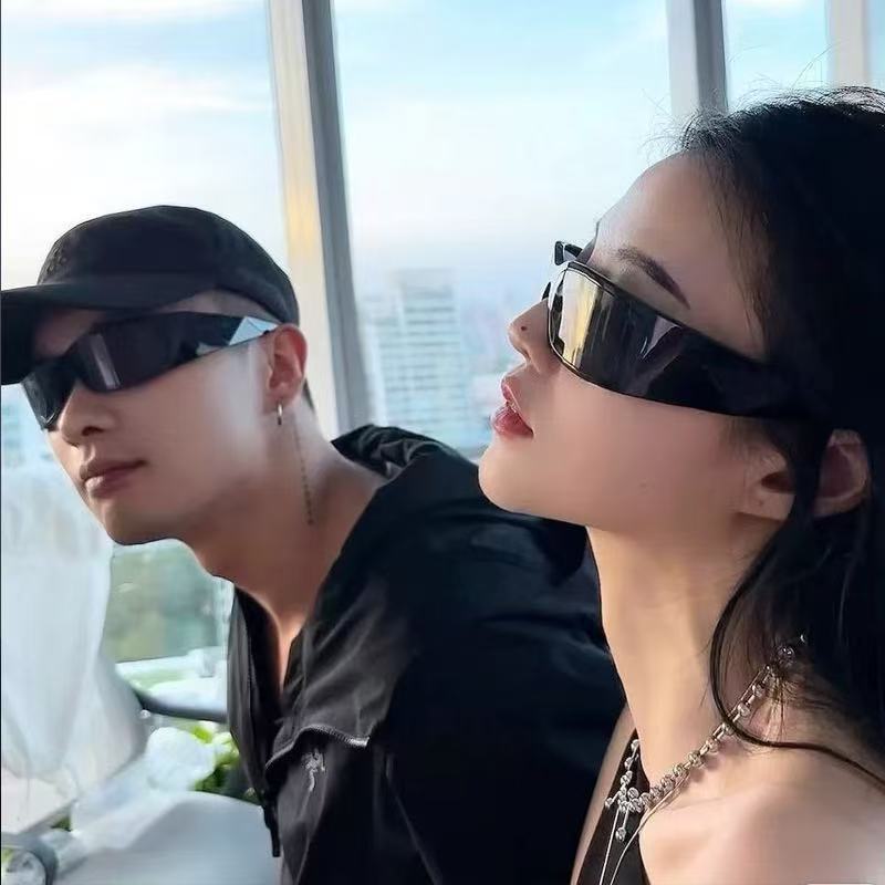 普家未来感墨镜女防紫外线时尚辣妹发箍显瘦高颜值凹造型太阳镜男|undefined