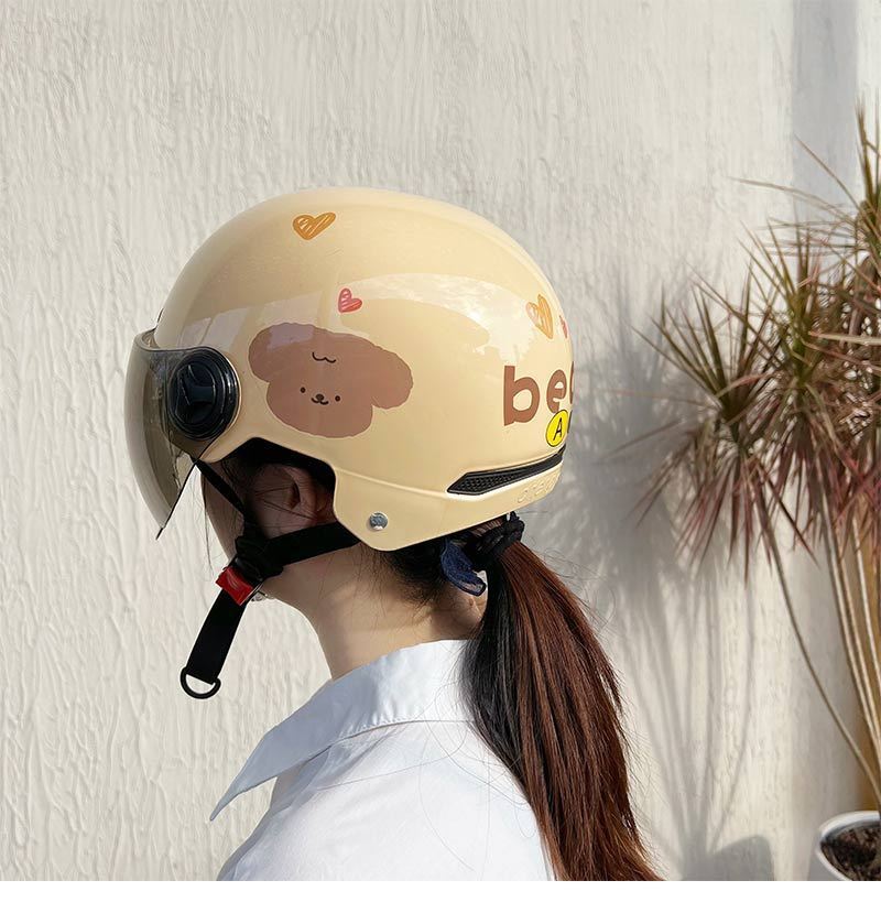 Electric Car Helmet Cute Safety Helmet Universal Sunscreen Motorcycle