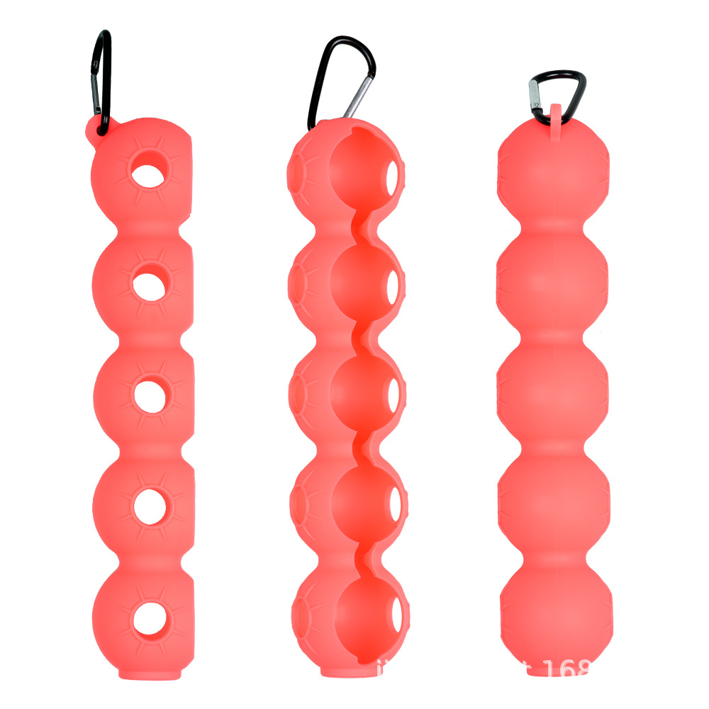 Bolsa de golf cubierta protectora de silicona cubierta de bola pequeña bolsa de bola mini clip de bola multicolor Paquete de bola 5