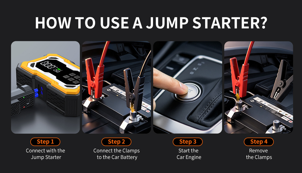 [NC9] Cross-border car emergency starting power supply and air pump integrated power bank, multifunctional portable battery jump starter