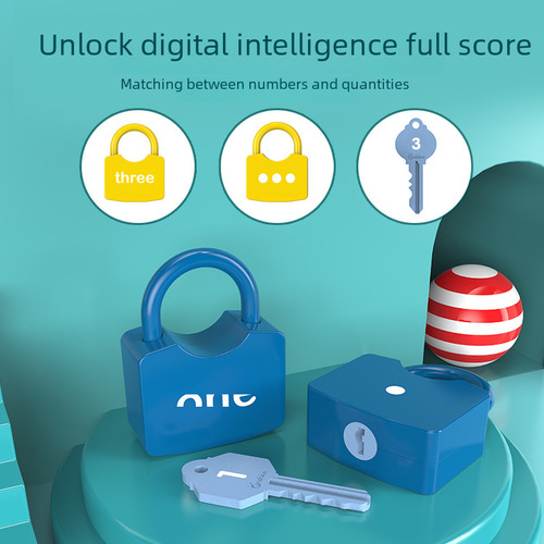 Onshine Montessori Early Childhood Educational Toys for Children - Number and Letter Key Pair Matching Lock Teaching Aids