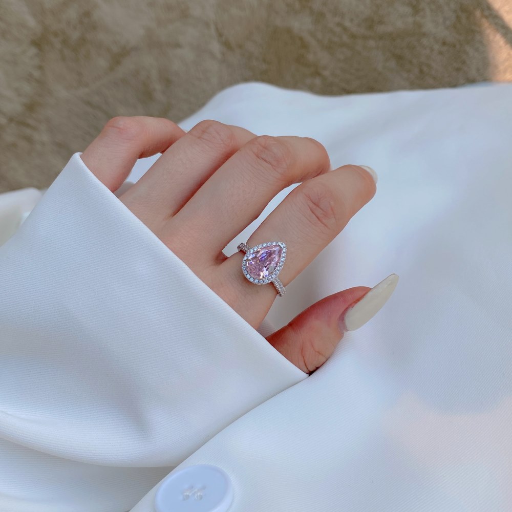 1 Piece Quantity Banquet, Date, Cocktail Party Occasion 925 Sterling Silver Material 925 Sterling Silver High Carbon Diamond Geometric Rings