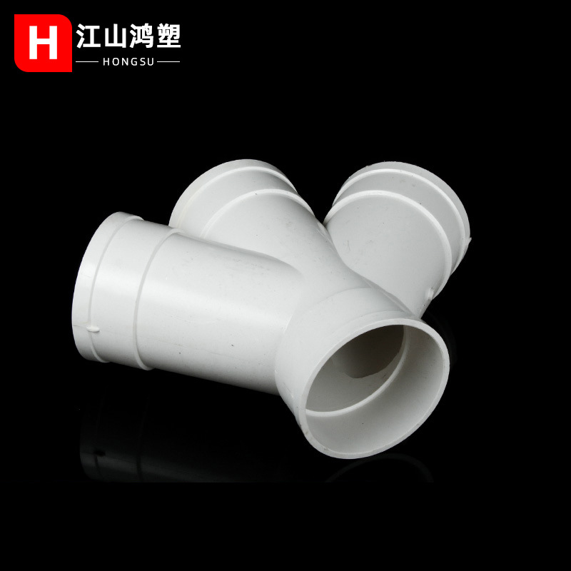 PVC de cuatro vías de bajada oblicua de cuatro vías downcoming accesorios de juntas de aguas residuales que reducen los accesorios del adaptador engrosado