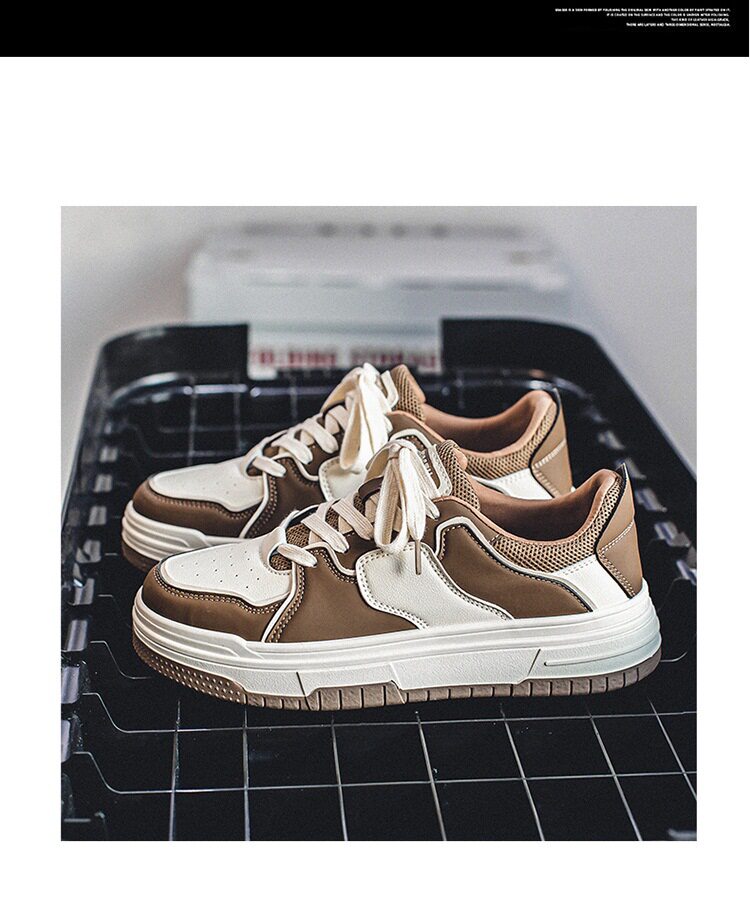 Giày thể thao nam sneaker cổ thấp đế bằng kiểu Mỹ thời trang — K88 m màu nâu, K88 m màu đen chi tiết 19