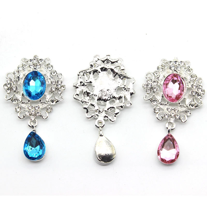 Korean-style Metal Pendant Hair Accessory, Crystal Drop Accent, Multi-Color Options