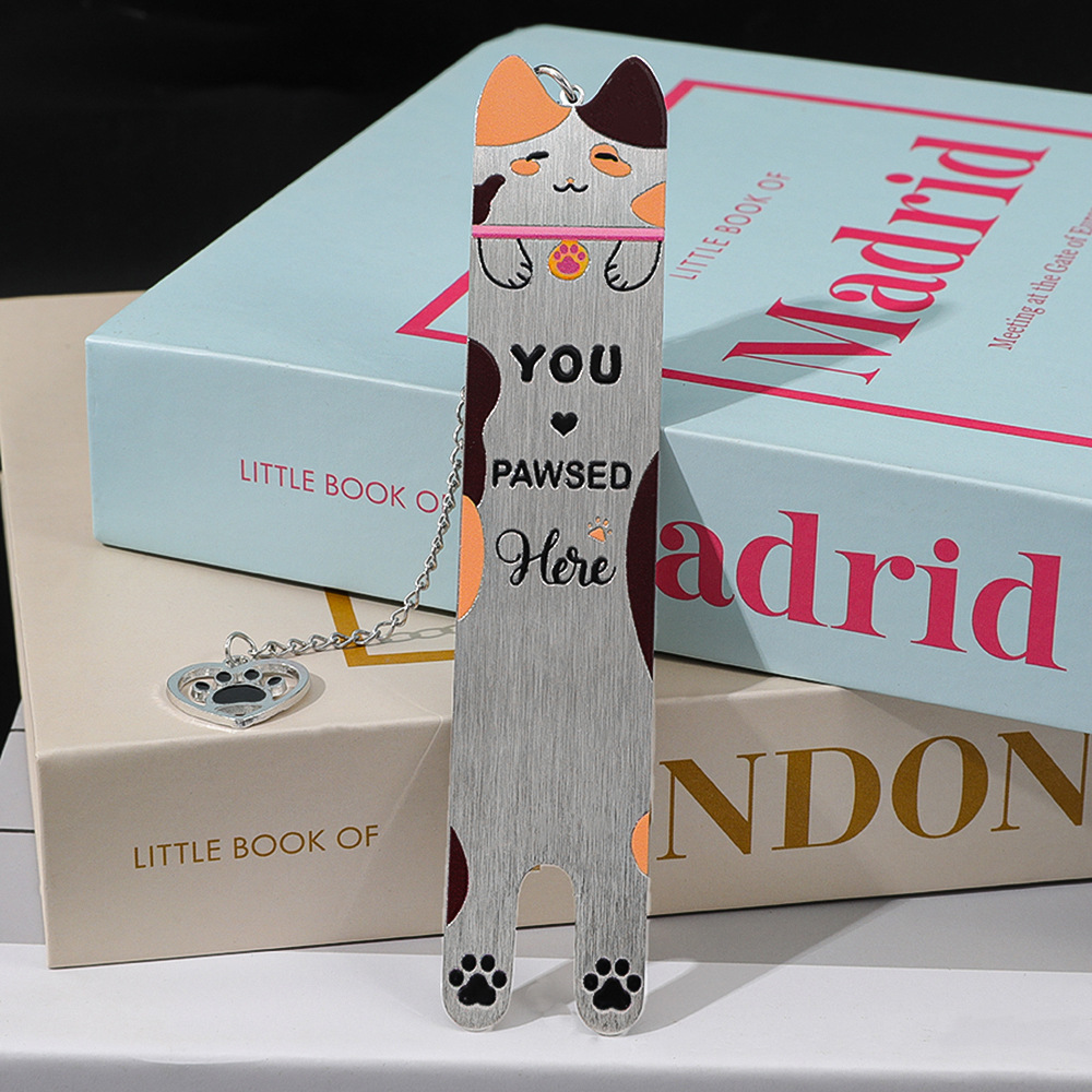 Amazon venta caliente interesante gatito perro marcadores adorables diseño de contraste de color blanco y negro marcadores de acero inoxidable fabricantes al por mayor