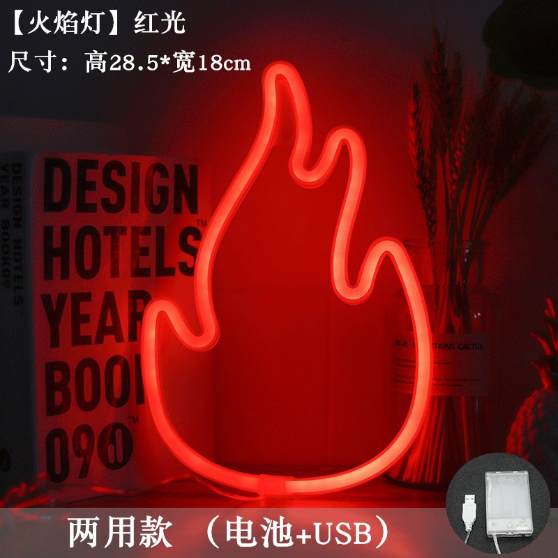 Lámpara de neón LED modelada luz nocturna dormitorio rojo en línea pared decoración lámpara de fiesta de cumpleaños atmósfera lámpara de color