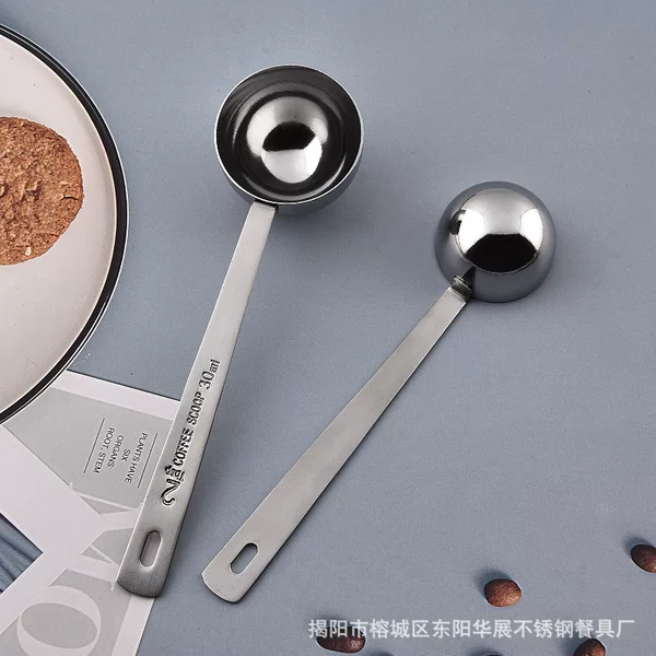 Wholesale scale stainless steel quantitative spoon long handle seasoning spoon 10/15/20/30m teaspoon fruit powder spoon 10g spoon