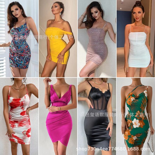 Middle East SHEIN Europe and America, hip dress, spring and summer women's clothing, hot girls, fashion wholesale