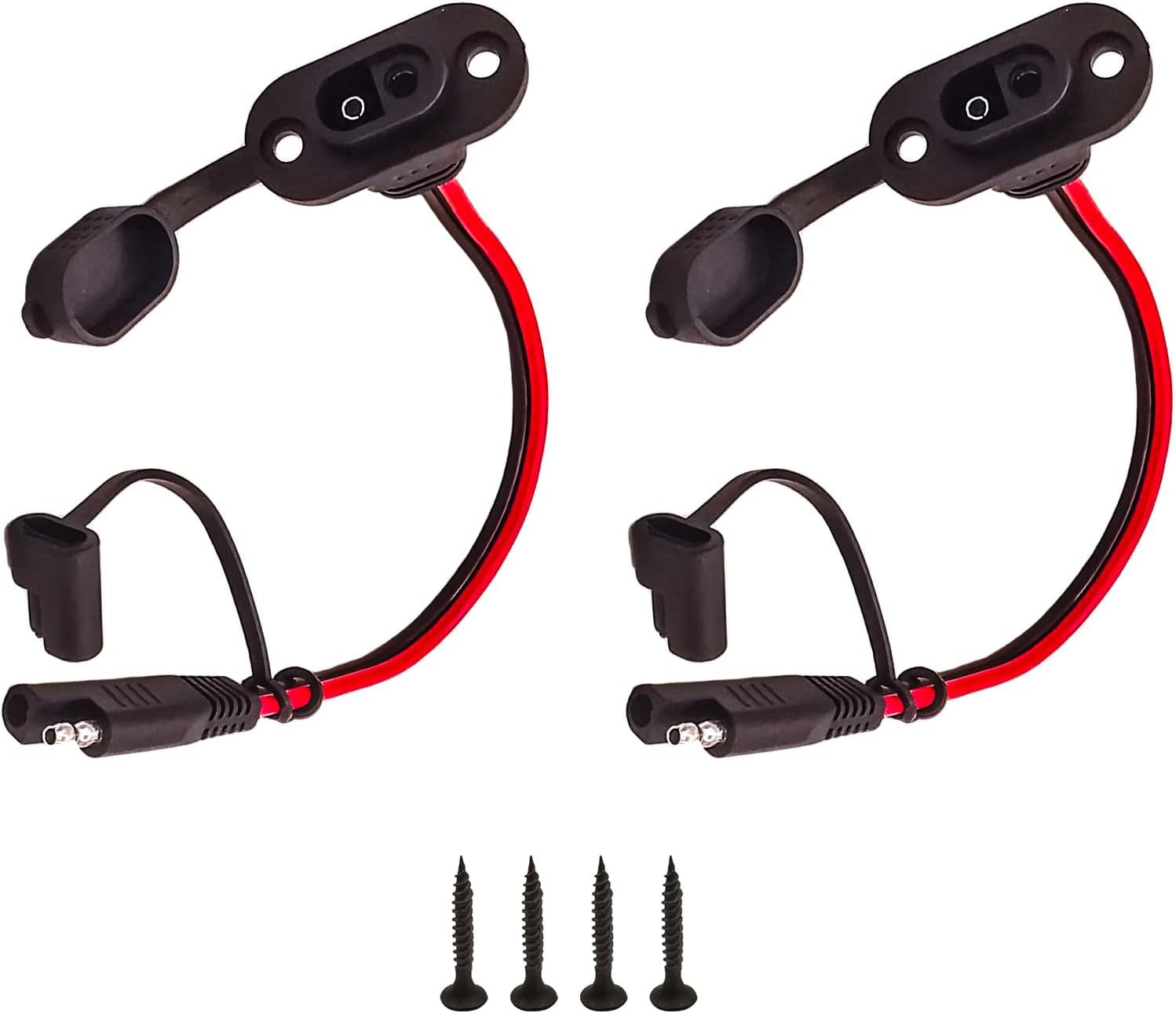 2 件 SAE 侧壁端口,防风雨 SAE 插座太阳能侧壁连接器,SAE 快速断