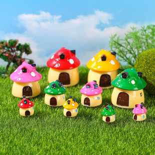 Micro Landscape Ornaments Mushroom Creative Resin Ornaments Zakka Resin Artificial Mushroom Decorative Doll Ornaments Mini