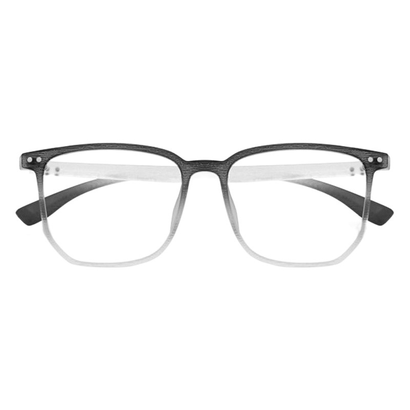 Ultra-Light Retro Frosted Gradient Myopia Glasses for Men and Women, Anti-Blue Light Glasses Frames, Korean Style Square Frames for Big Faces, Slimming Look