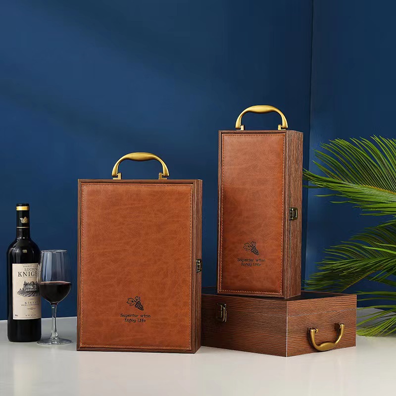Factory Red Wine Box, Red Wine Packaging Box, Business Style Wine Packaging, Company Opening Annual Meeting Gift Box, Wine Box Wholesale