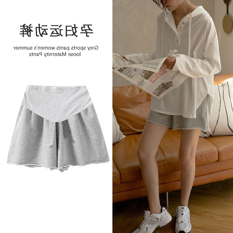 2022 Summer New Korean Maternity Wear Version Fashion Pregnant Women Belly Support Shorts Breathable Skin Friendly