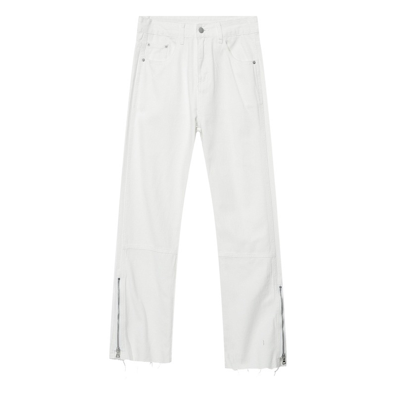 Ropa de hombre MTLClothes | 2023 Four Seasons New Casual coreano Delgado Pantalones rectos de mezclilla de cintura media alta