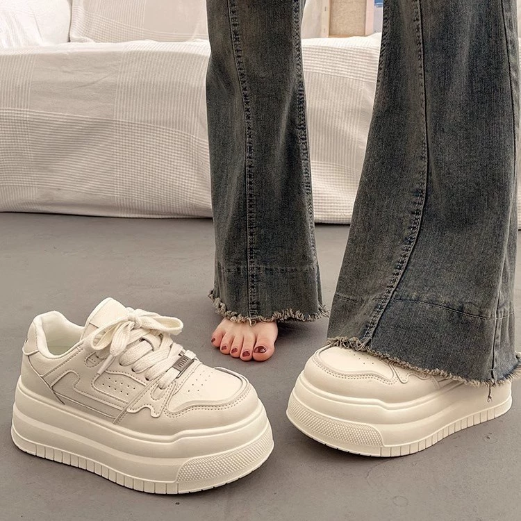 Белые кроссовки на платформе, летняя спортивная обувь для отдыха, Off white, размеры 35-40
