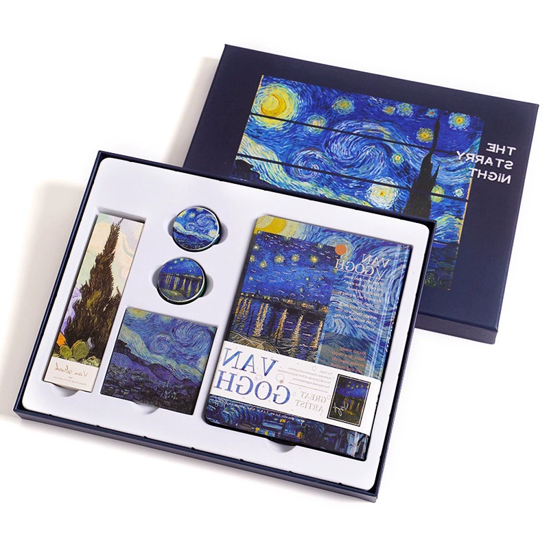 Creative set, notebook for elementary school students, gift box, European style, Birthday gift, scheduler