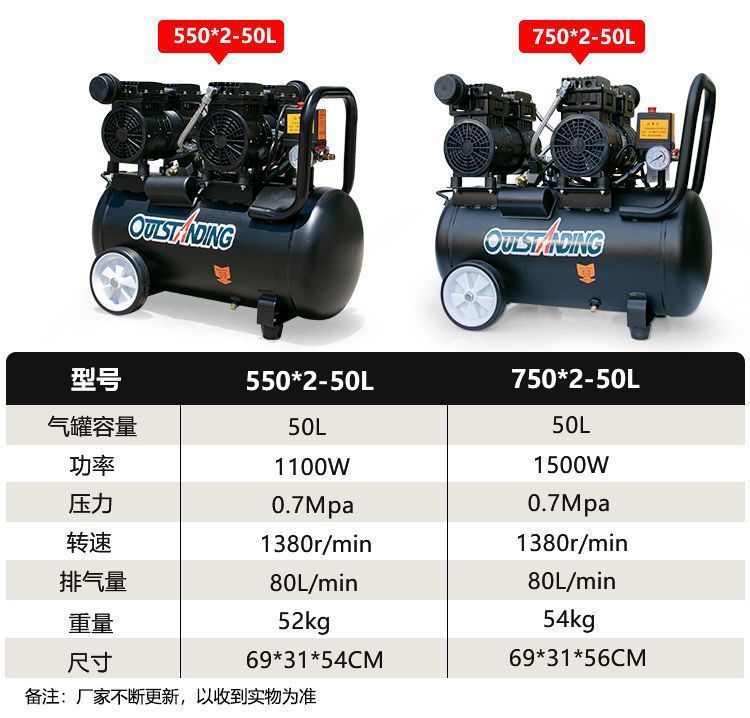 Otus Air Pump Small Air Compressor Air Compressor Oil-Free Silent 220V Car Spray Paint Air Pump