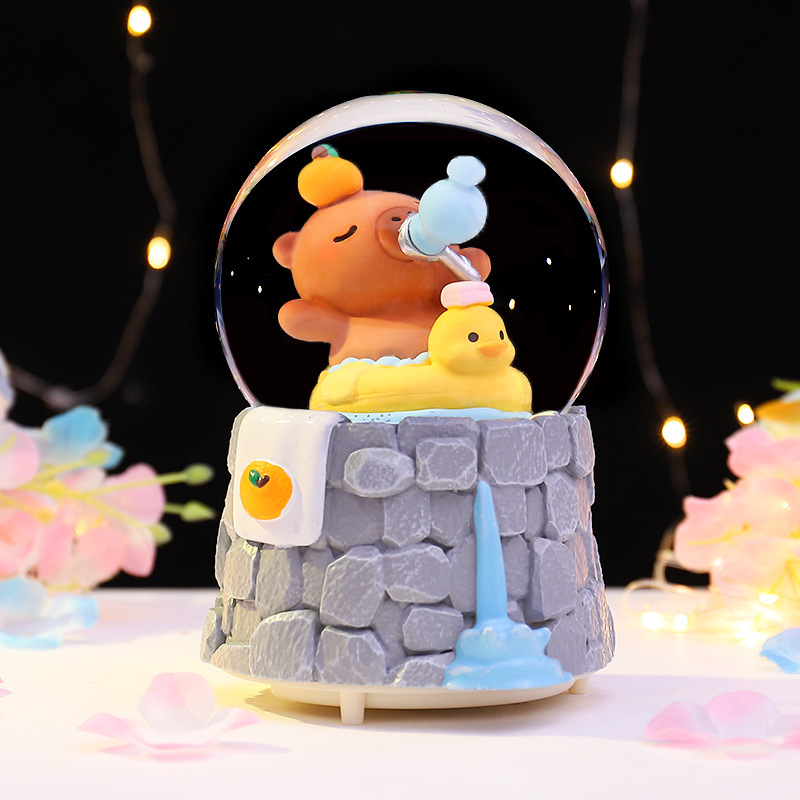 卡通水晶球发光小夜灯星空情书家居桌面摆件儿童生日礼物小礼品|undefined
