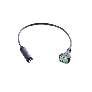 Solder-free gold-plated 3.5 earphone base three-stage 3.5mm dual-channel audio female terminal adapter