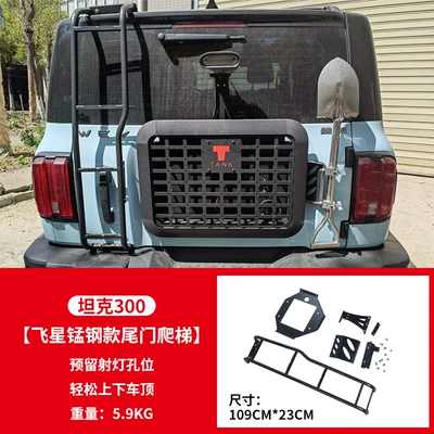 Tank 300 Roof Luggage Roof rack - tank-300-tailgate-climbing-ladder-no-drilling-required