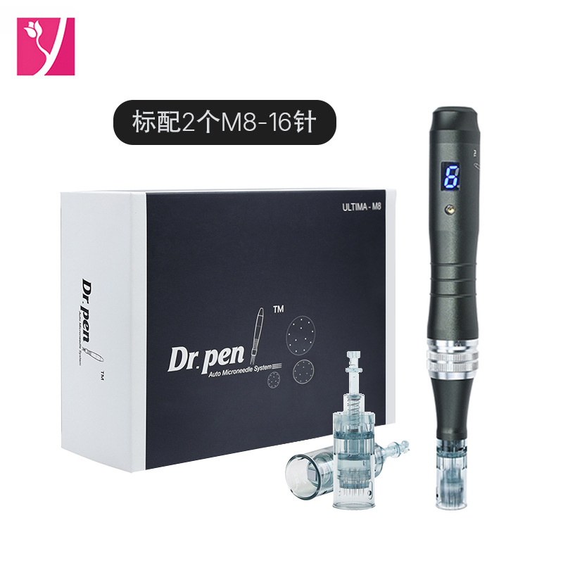 Cross-border dr pen M8 small black pen electric microneedle instrument household hospital essence import MTS beauty instrument pen