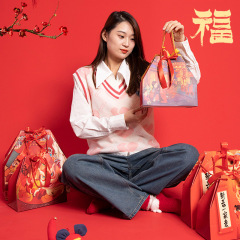 國潮ins新年年貨包裝袋空袋禮物袋春節包裝送禮袋乾果新春禮品袋