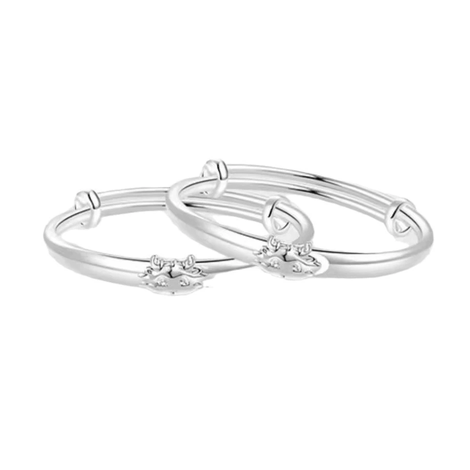 Children's sophisticated cute silver bracelet for new born, Birthday gift