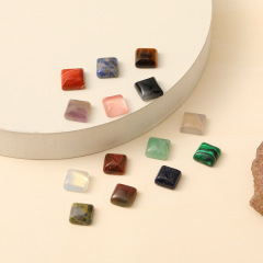 Diy方形リングアクセサリー10mm天然メノウ石材料手作りネックレス指輪シールアクセサリー