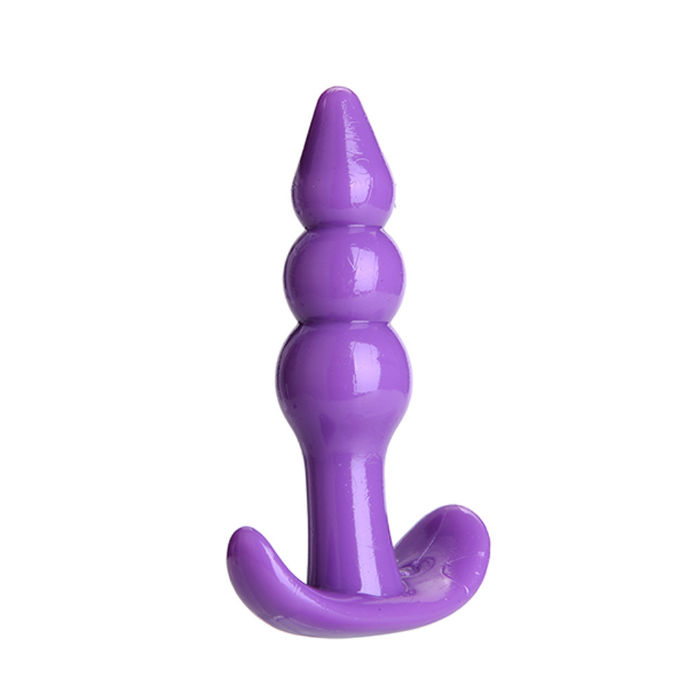 Mini TPE Anal Plug Set with Beaded Design, Pink and Black Options — detail image 13