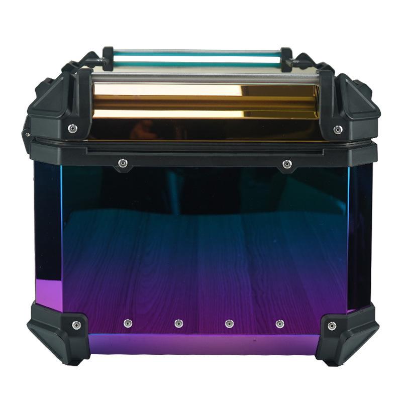 Nuevo color de la motocicleta aleación Aluminio tronco equipaje reserva coche eléctrico scooter tamaño capacidad