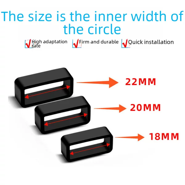 Watch Strap Rubber Ring Movable Buckle 16 18 20 22 24 26mm Watch Waterproof Ring Silicone Buckle Watch Accessories