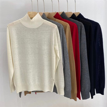 JOS*原厂100精纺羊绒18针半高领净版经典百搭款针织薄款B入打底衫