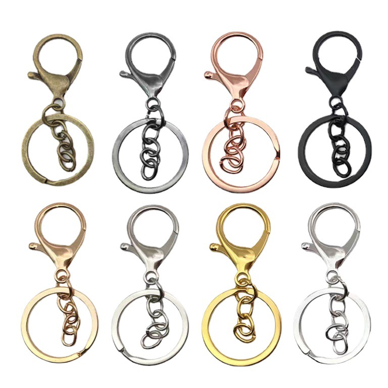 Llaveros galvanizados, cierres de langosta resistentes, accesorios de cadena en forma de 8 image 3