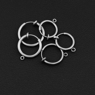 Factory supply stainless steel jewelry accessories wholesale diy homemade ear jewelry earrings without ear hole spring ear clip